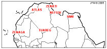 The distribution of Berber languages